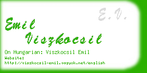 emil viszkocsil business card